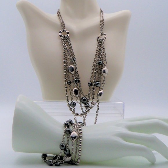 Milor Stainless Steel Necklace and Bracelet - Picture 2 of 3